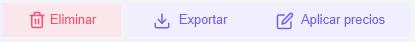 Botones de acciones generales