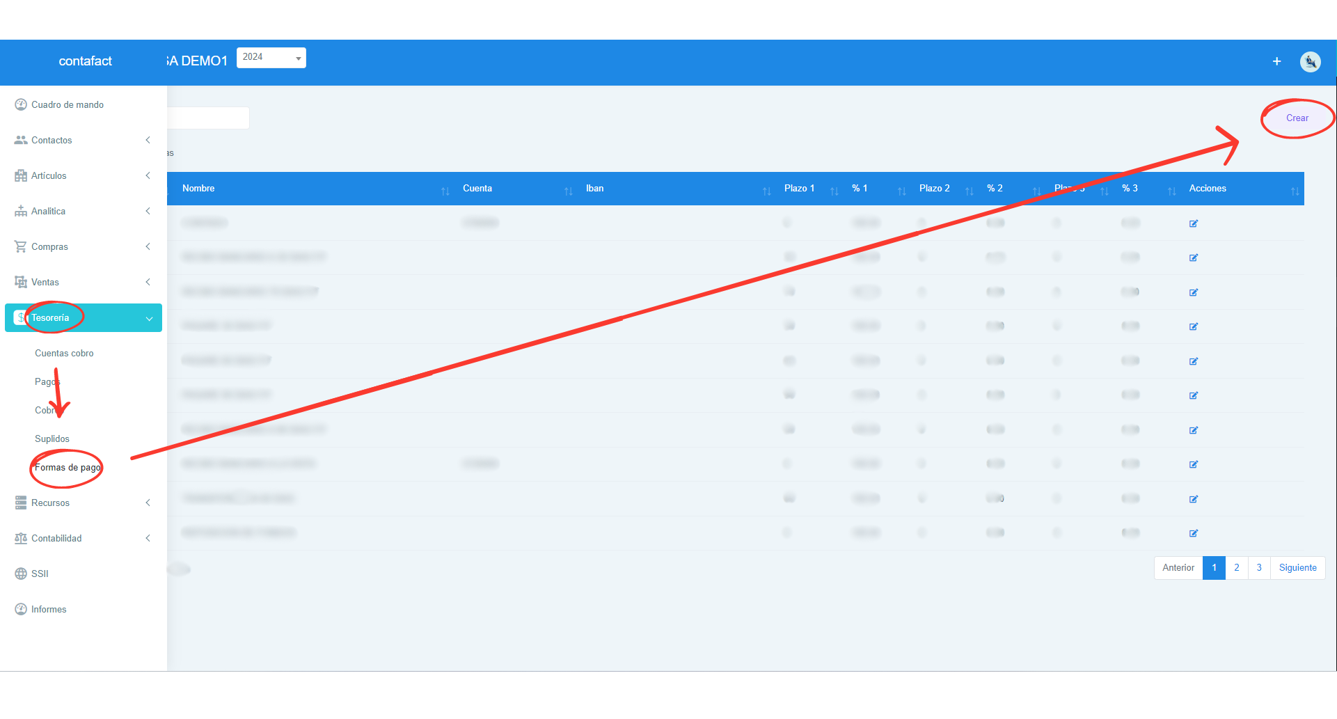 Señalización gráfica de como crear una forma de pago