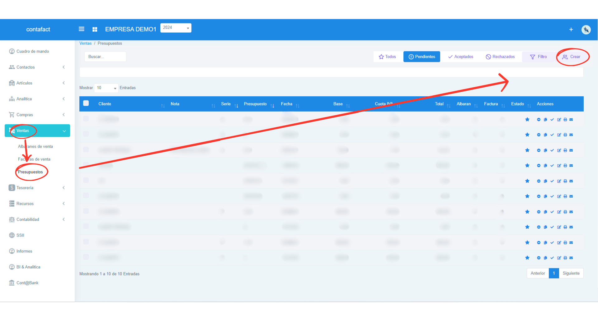 Señalización gráfica 1 de como crear un presupuesto