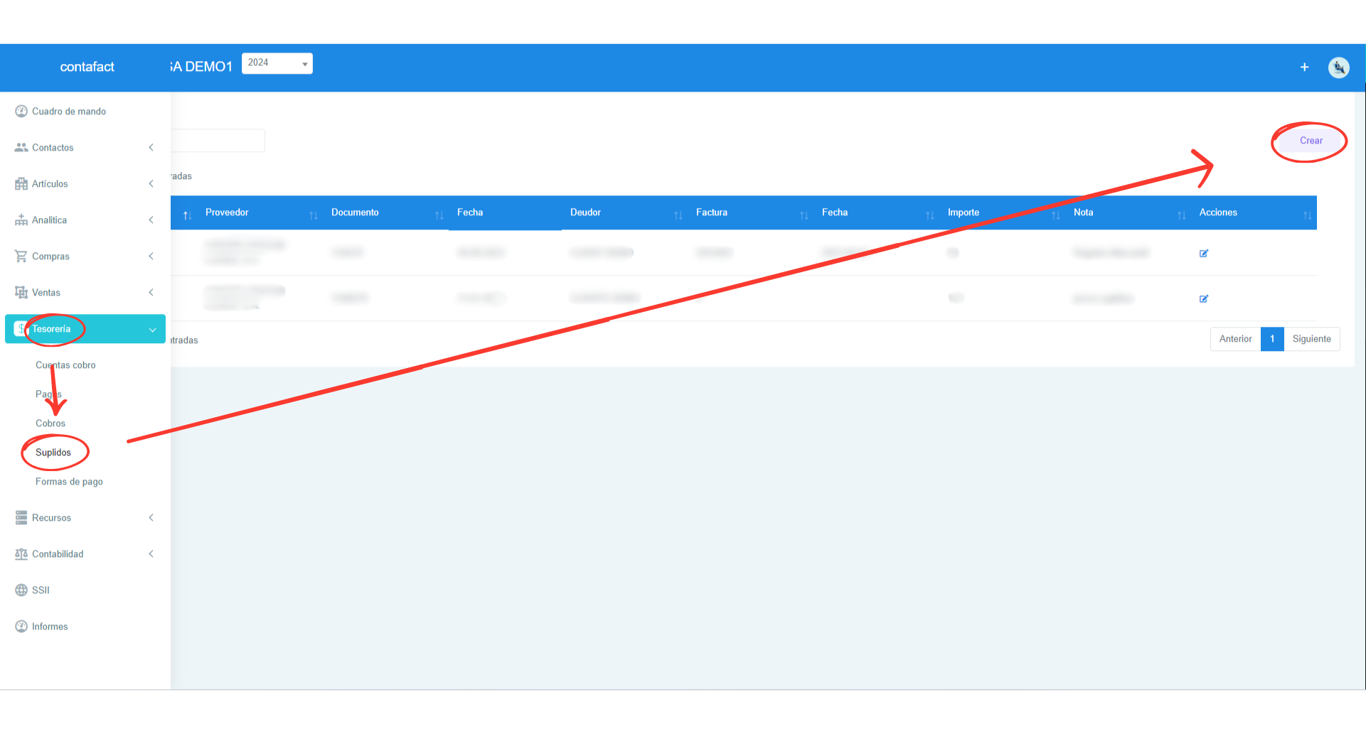 Señalización gráfica de como crear un suplido