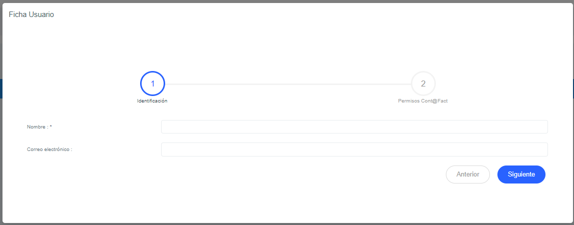 Paso 1 creación de usuario.