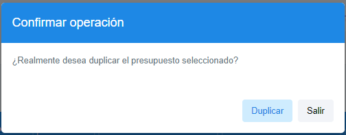 Duplicar presupuesto