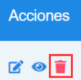 Acción de Eliminar.