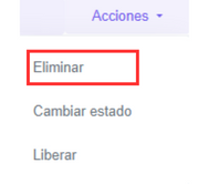 Botón de eliminar.