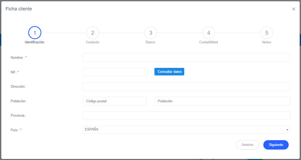Paso 1 ficha Cliente