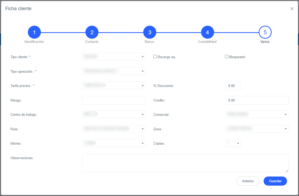 Paso 5 ficha Cliente
