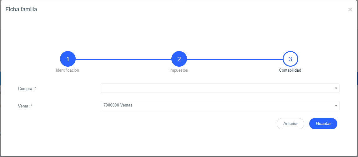 Paso 3 de la ficha Família