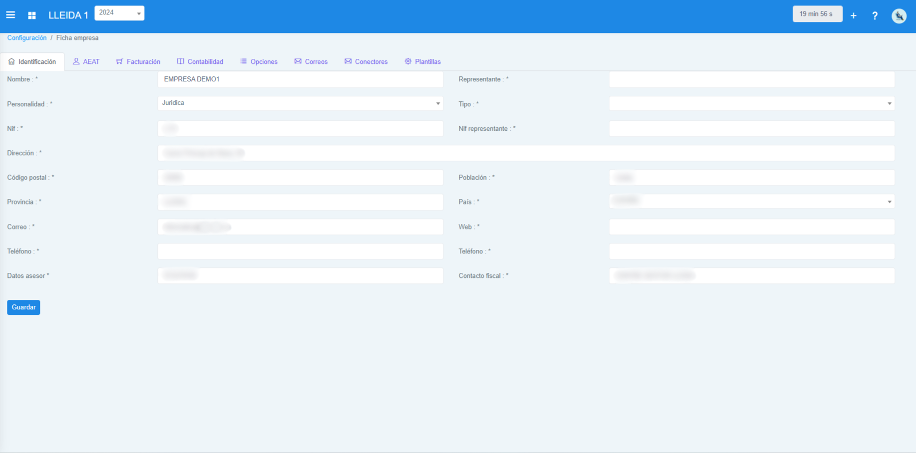 Apartado Identificación