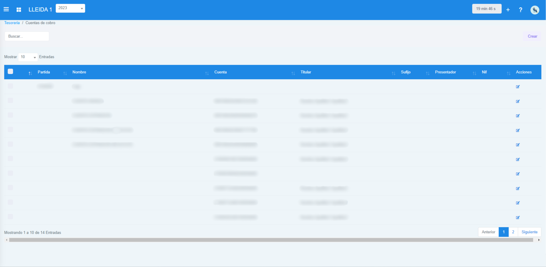 Información Cuentas de Cobro