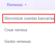 Botón de Sincronizar.